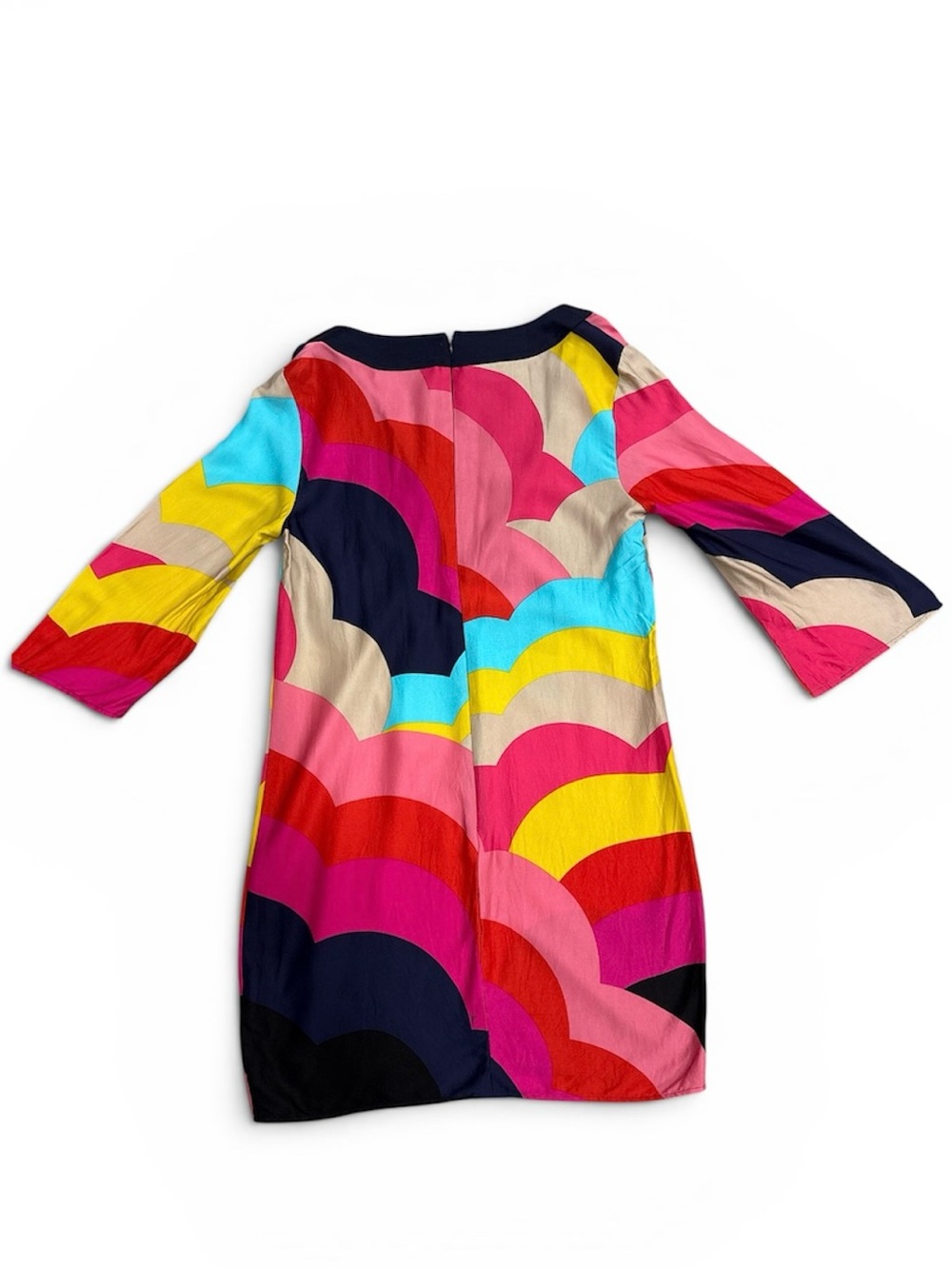 Trina Turk Women’s Multicolor Wave-Print Tunic Dress - Pink, Navy & Yellow - Picture 2 of 3